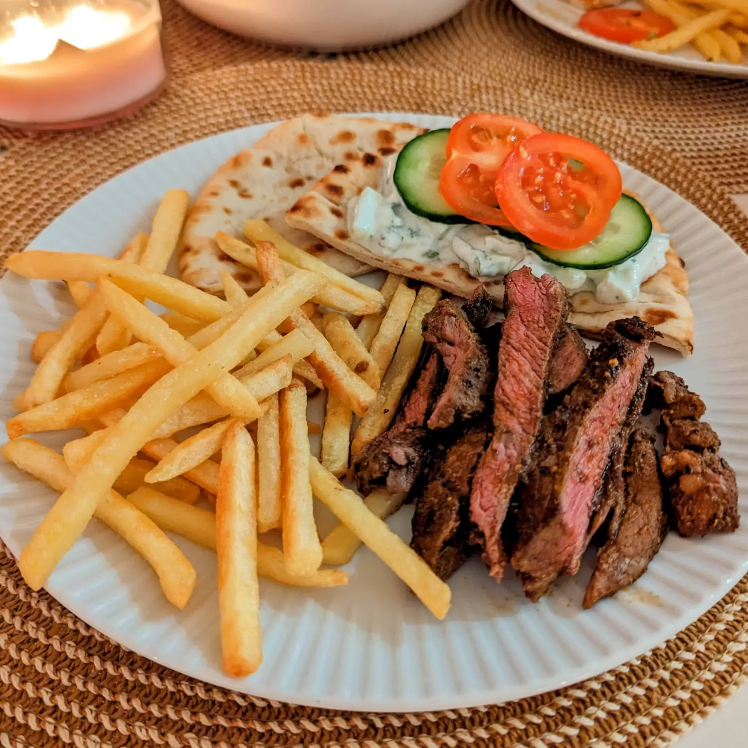 Lamb Gyro with pitta and chips